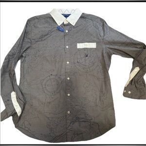 Gray Nautical Map Shirt